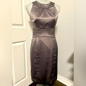 RW&Co Special Occasions grey satin dress size 2 NWOT